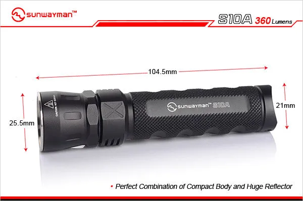 Sunwayman S10A 360 Lumen Rugged EDC Flashlight