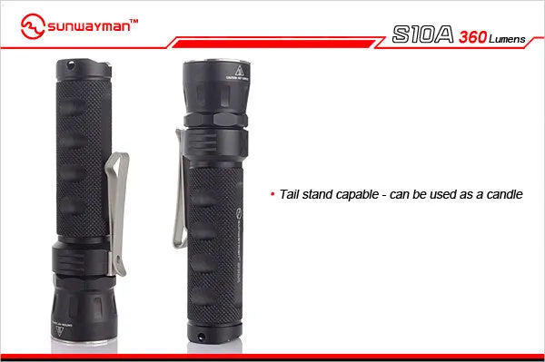 Sunwayman S10A 360 Lumen Rugged EDC Flashlight