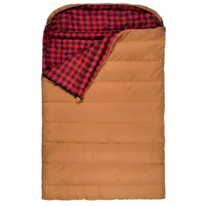 Teton Sports Bridger Mammoth -7˚c/20˚f Canvas Double Sleeping Bag in Pecan and Fox