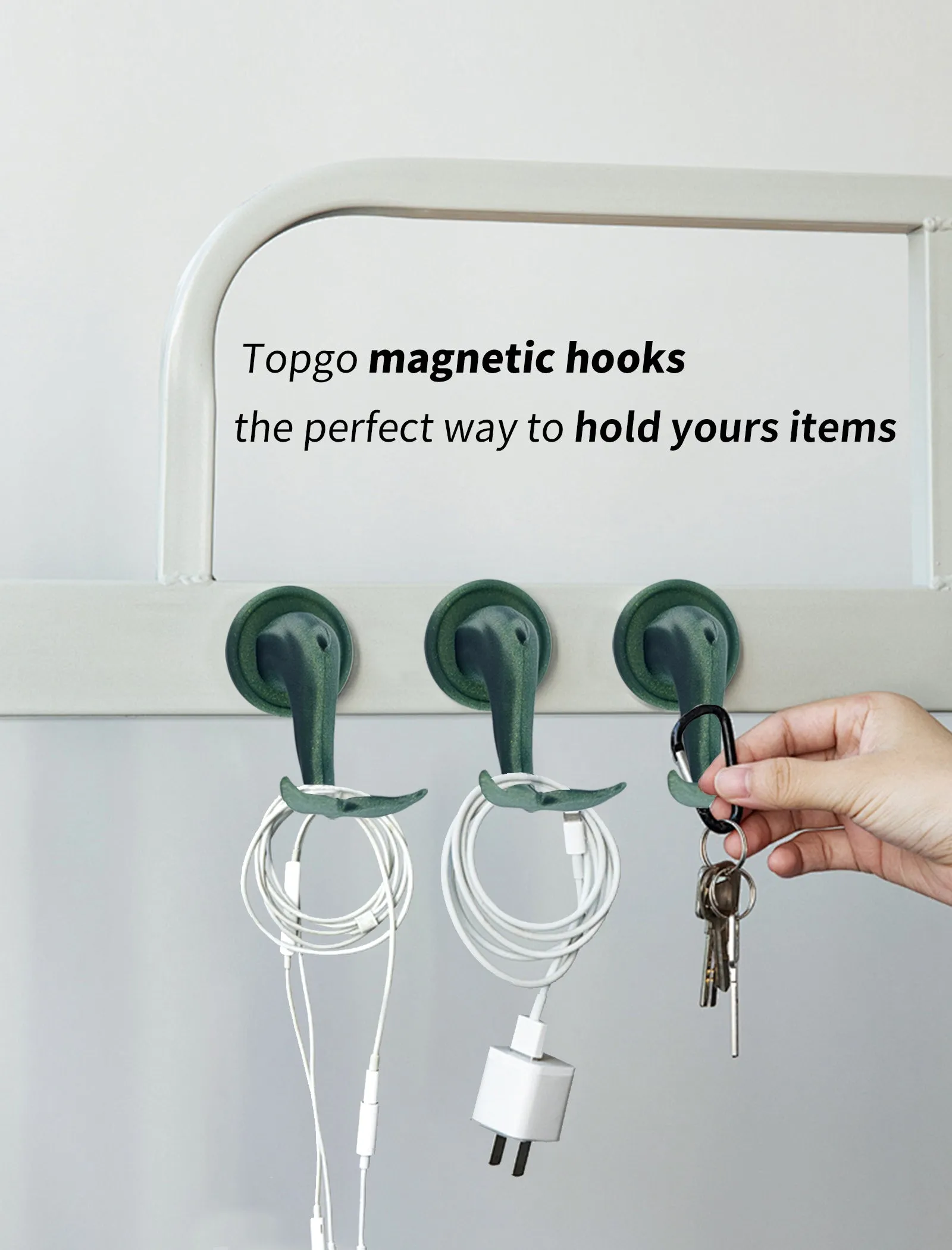 Topgo Magnetic 2IN1 Hook&Holder,  360 Degree Rotating Suction  Phone Holder，Cruise Ship Hook and Airplane travel accessories, Video Recording Kit Compatible with Magsafe, Grill and Fridge Hook