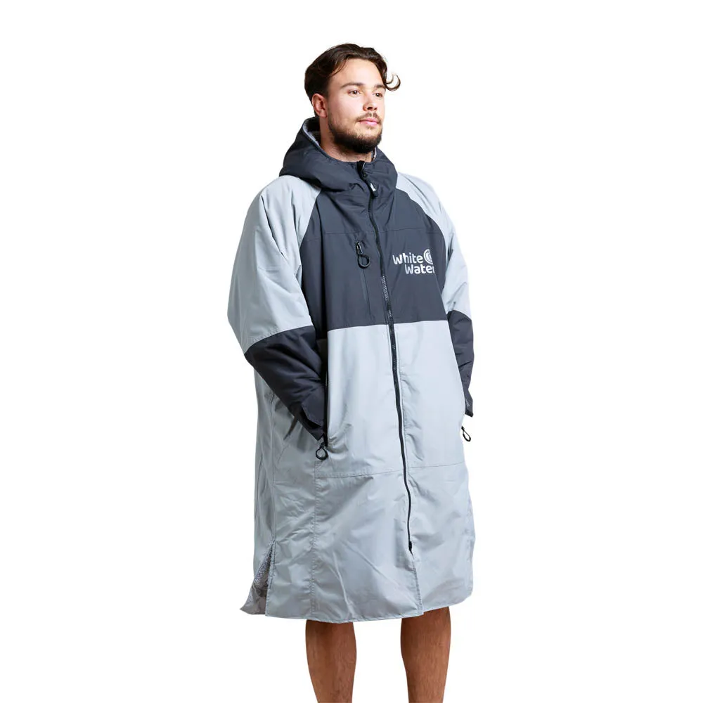 White Water Hard Shell Drying / Changing Robe - Grey/Black/Grey Lining